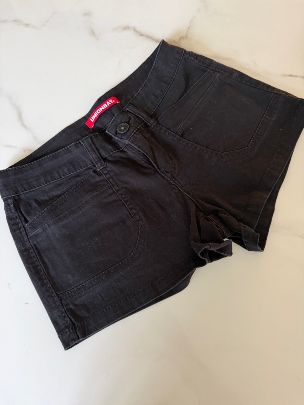 UNIONBAY Black Denim Shorts juniors